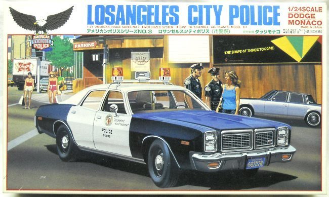 Yodel 1/24 Dodge Monaco Los Angeles City Police - Motorized, YPM-3-1000 plastic model kit